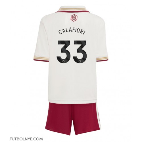 Camiseta Arsenal Riccardo Calafiori #33 Tercera Equipación para niños 2025-26 manga corta (+ pantalones cortos)